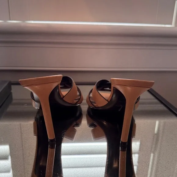 Saint Laurent Brown 3.5” Heeled Sandals - Picture 3 of 4